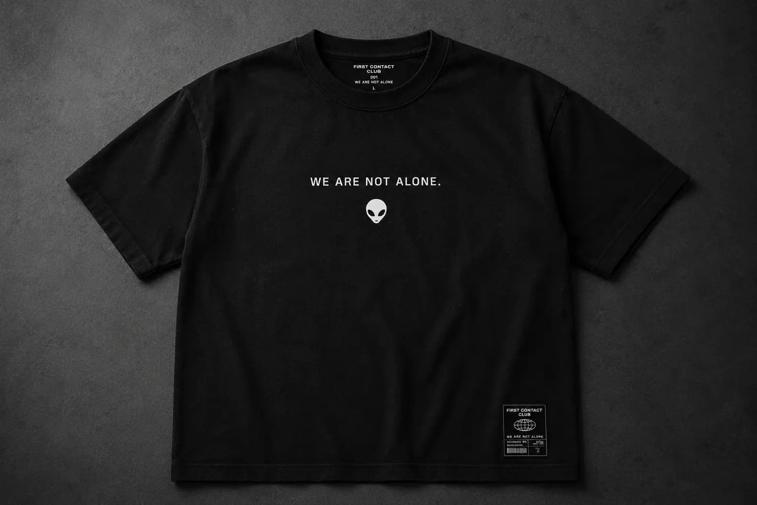 Drop 001 WE ARE NOT ALONE t-shirt
