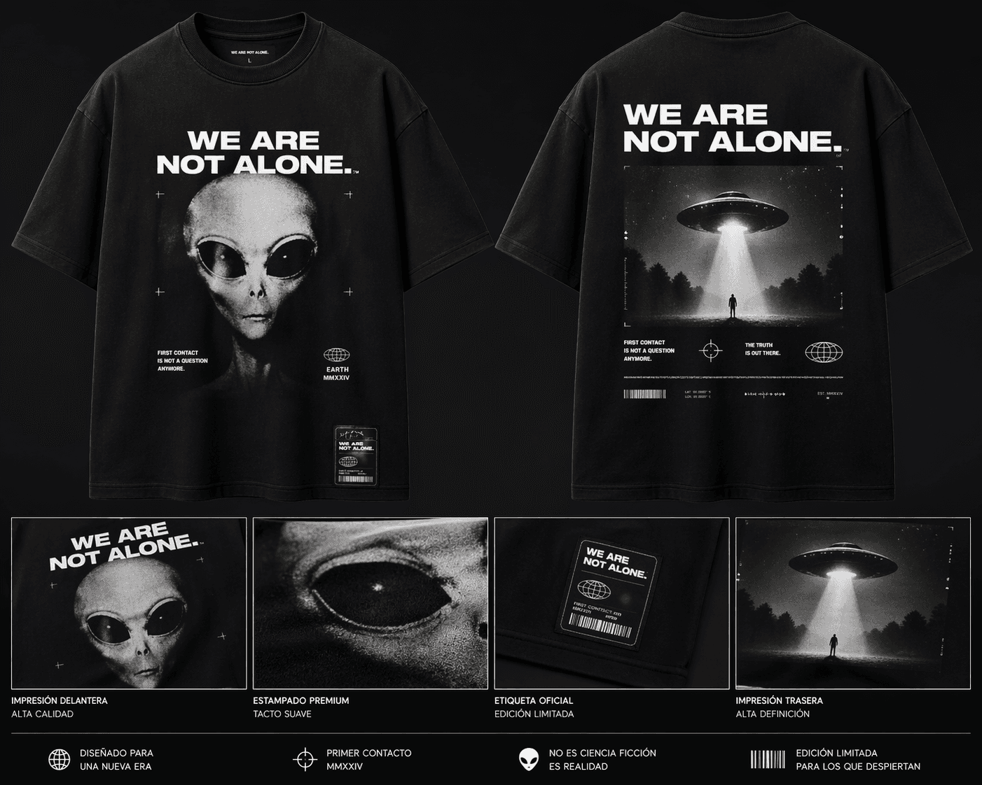 WE ARE NOT ALONE drop product board